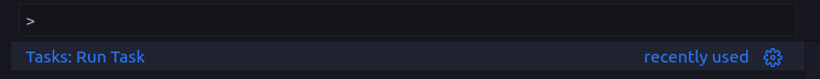 VS Code Command Palette to run tasks